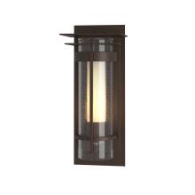 Hubbardton Forge 305996-SKT-75-ZS0654 - Torch  Seeded Glass Small Outdoor Sconce with Top Plate