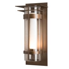 Hubbardton Forge 305999-SKT-75-ZS0664 - Torch  Seeded Glass XL Outdoor Sconce with Top Plate